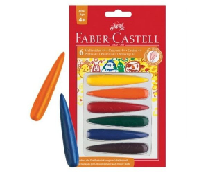 Faber Castell - Csepp alakú zsírkréta, 6db-os