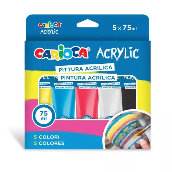 Carioca - Acryl festék készlet - 5db-os