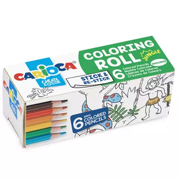 Carioca - Mini színezõ henger 6db ceruzával - Dzsungel