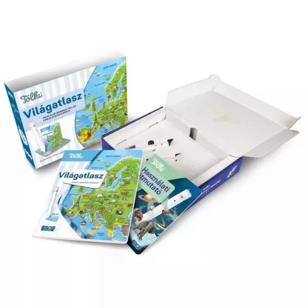 Tolki - Interaktív foglalkoztató készlet - Világatlasz - Új kiadás
