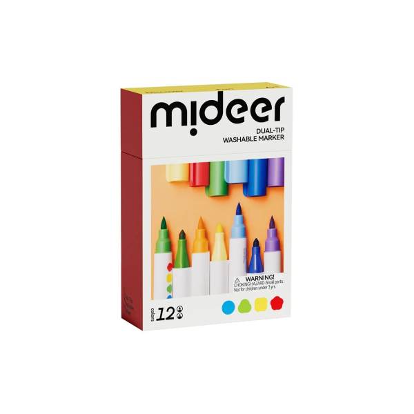 Kétvégű, kimosható filctoll készlet - 12 szín