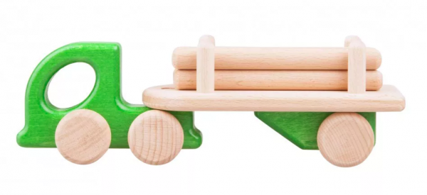 Fa jármű - Rönkszállító kisteherautó - Zöld